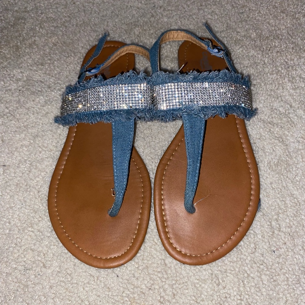 Capelli of New York Blue and Tan Sandals